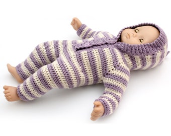 Crochet Pattern - 15" Doll Baby Sleeper Crochet Pattern