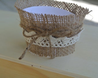 Burlap cupcake wrapper, wedding cupcake wrappers, rustric cupcake wrappers, country cupcake wrappers