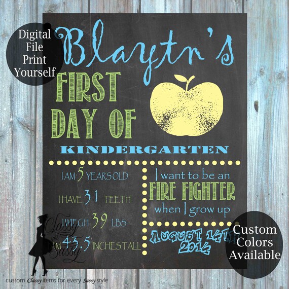 First Day Of School Chalkboard Sign 157