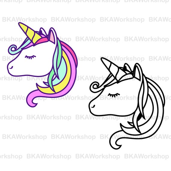 Free Free Unicorn Head Outline Svg 826 SVG PNG EPS DXF File