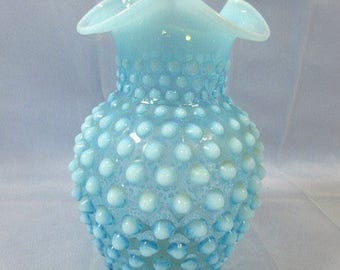 Baby Blue Hobnail Vase