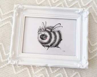 Let Them Eat Honey- Original Framed Drawing