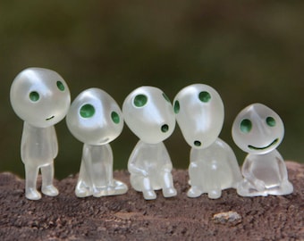 Princess Mononoke Studio Ghibli Miniature Terrarium Kodama Figurine DIY craft supply
