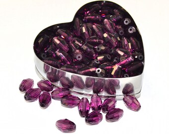 2 pcs Swarovski 5200 Oblong Beads 9x6 mm, Amethyst (OSW001)