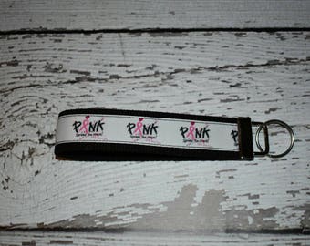 Breast cancer awareness - cancer awareness key fob - cancer survivor gift - cancer awareness