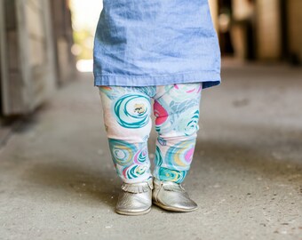 Pastel Floral Leggings for Baby, Toddler & Girls