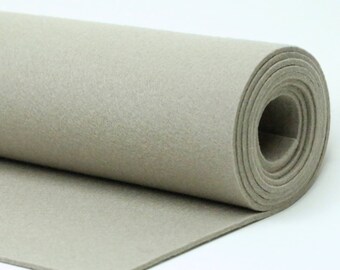 3mm Wool Felt CEMENT // Thick Wool Felt // Designer Wool Felt - Handbag Felt // 18 X 18