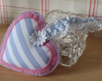Handmade Felt Heart, Hanging Heart Decoration