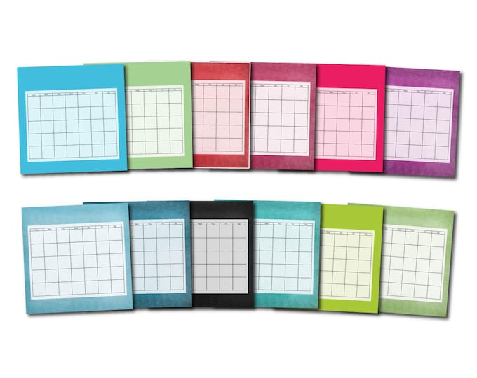 Colorful Perpetual Calendar - Classroom Calendar - 2018 Calendar - Desk calendars - Cubicle Decor - Fridge Calendar - Family Organization