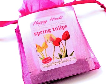 Hand Cream Sampler - SPRING 8 Scent Set HAPPY HANDS Scented Shea Butter Hand Cream Knitters - Trial Size Stocking Stuffer Party Favors