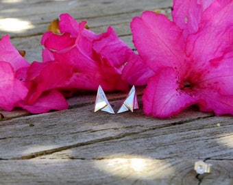 Earrings in silver - Triangles - KkumArt