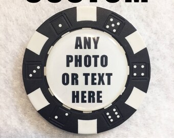 Personalized Poker Chip Charm - Design you own - Custom Photo