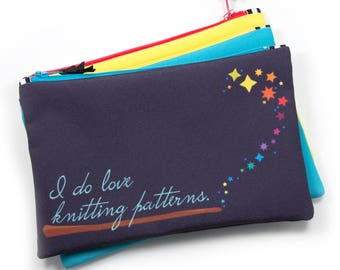 Zipper Bag, Knitting Notions Bag, Harry Potter Dumbledore Quote