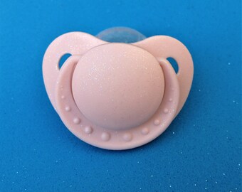 Custom Glitter Adult Pacifer, Blue or pink