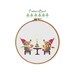 Hedgehog Christmas. Instant Download PDF Cross Stitch Pattern