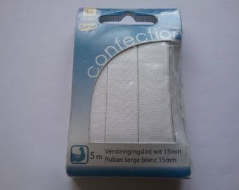 5 m white 15mm SORBO cotton twill tape