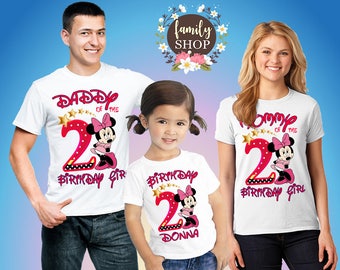 Minnie party shirts, Shirts Minnie Mouse, Birthday Girl, Minnie Mouse party shirts, Personalized shirts, Gift for girl, birthday gift B110