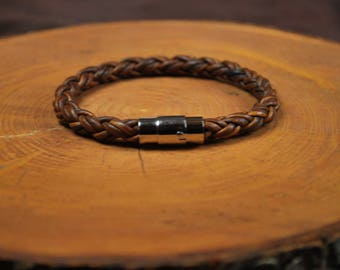 Men's Leather Bracelet -- Fits 7-3/4" Wrist