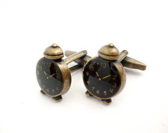 Steampunk Shirt cufflinks_NA6452008447/00512_ Gifts for men_Steampunk_ Black watch