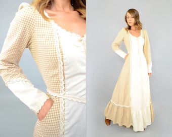 70's GUNNE SAX Gingham Dress