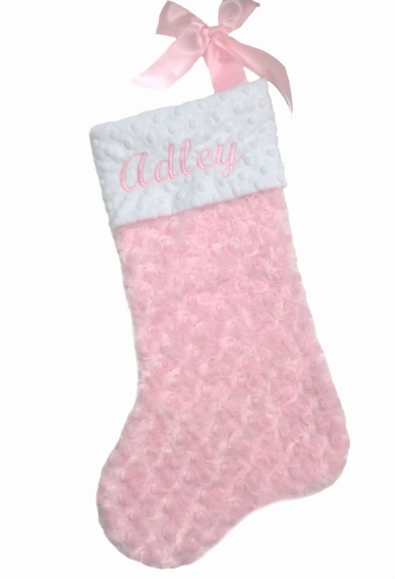 Christmas Stocking Pink Christmas Stocking Personalized