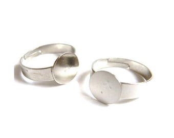 12mm - 50, 100 or 500 ring 12mm tray - silver