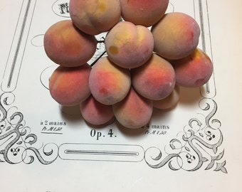 Wonderful bunch of vintage spun cotton millinery peaches