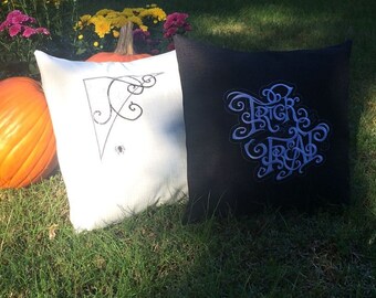 Trick or Treat Halloween throw pillow