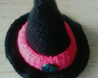 Crochet egg cosy as a witch Hat