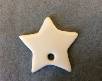 Medium star glazed white porcelain