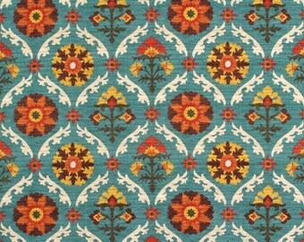 Waverly Medallion Suzanni Fabric by the yard multi colour fabric home decor fabric clearnce medallion