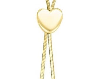 ADJUSTABLE LARIAT NECKLACE Heart Lariat Necklace Adjustable Y Necklace Dainty Gold Lariat Necklace Choker 14K Gold Lariat Necklace Y Choker
