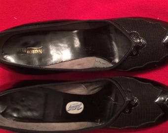 1940s +/- Black Peep Toe Pumps
