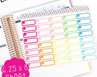 LS243 Summer Palette Flag Appointment Box Planner Stickers. Perfect for the Erin Condren Life Planner!!!