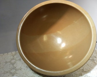 Vintage Banded Melamine Texas Ware Mixing Bowl Unusual Tan Melmac Texasware #C239