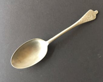 Vintage Pewter Spoon, Bradford Spoon reproduction | pewter serving spoon, mayflower flower, withington mold, trefid spoon, pewter flatware