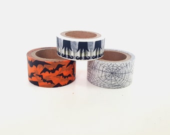 Halloween Washi Tape, Bats Washi, Witches Feet Washi, Spider Web Washi, Witches Legs Washi, Cobwebs Washi, Scary Washi, Hallow's Eve Washi