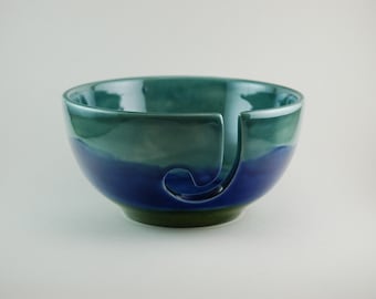 Ceramic Yarn Bowl--Made to Order, Handmade Yarn Bowl, Ceramic Yarn Bowl, Pretty Yarn Bowl, Yarn Organizer, Knitters Bowl, Yarn Storage