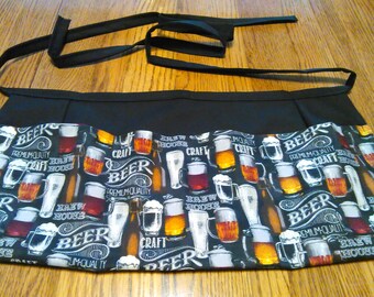 Waitress Apron Mugs and Pilsners Beer