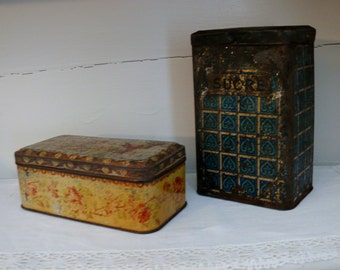 Lot of two boxes metal old French
