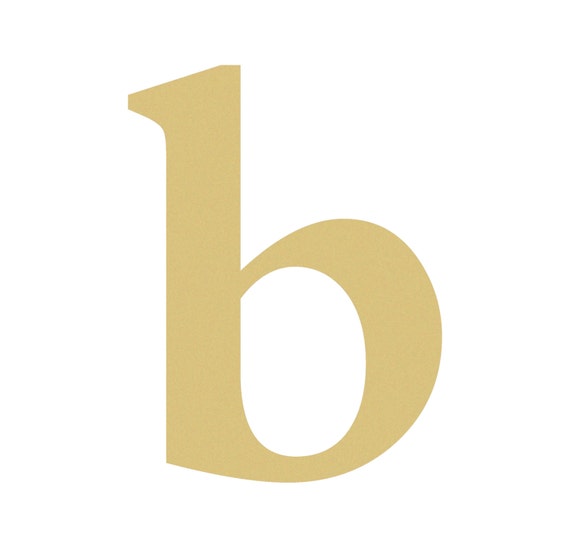 Unfinished LOWERCASE Letter b TIMES Paintable