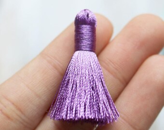 Set of 4, Purple Tassels, Short Tassels, Cute Tassels, 1.3 inches, B22