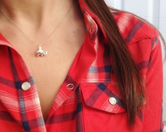Sterling Silver Elephant Necklace