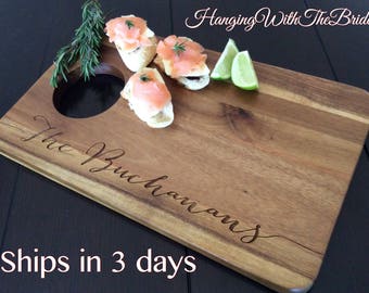 Personalized Cutting Board, Custom Cutting Board, Personalized Wedding Gift, Engraved Board, Housewarming Gift, Anniversary Gift, Engagement