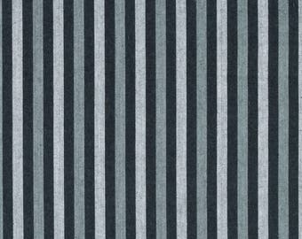 Peppered Stripes in Grayscale Stripes (Woven Cotton Fabric) by Pepper Cory from the Peppered Cottons Fancies collection for Studio E