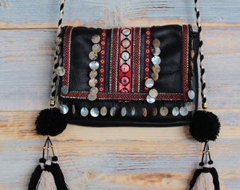 women boho hippie bag, festival cross body bag, women native american bag, festival bag, hippie purse, bohemian purse, boho bags