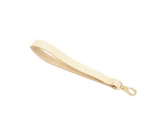 Tan Leather Wristlet Strap | Detachable Strap