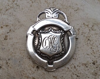 Lovely Vintage Sterling Silver Fob Medal Brooch/ Badge- Hallmarks For Birmingham 1933- James Fenton