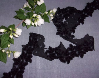 Vintage velvet and black tulle lace