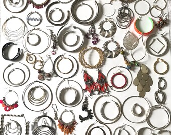 Vintage and Newer Single Earring Lot Junk Jewelry Lot Craft Jewelry Lot Earring Lot
